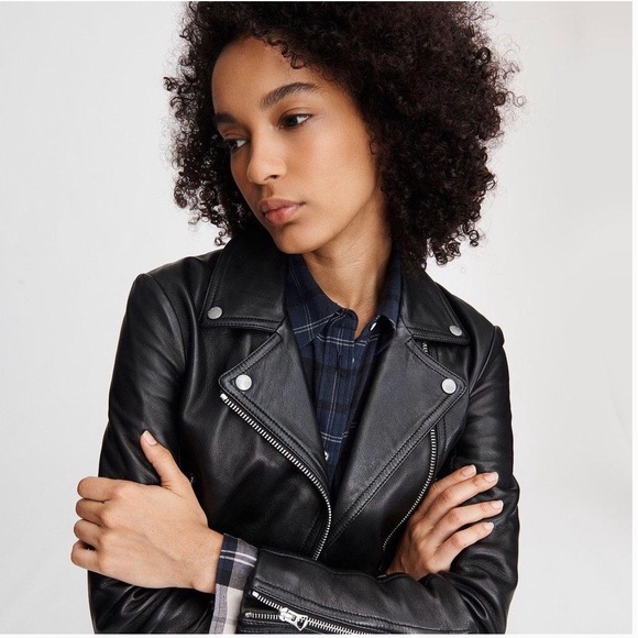 Zara Jackets & Blazers - Zara Leather Moto Jacket SZ M